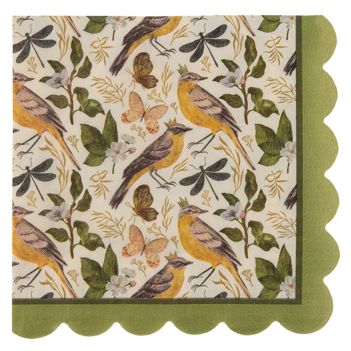 Birds with Crown - Luncheon Paper Napkins