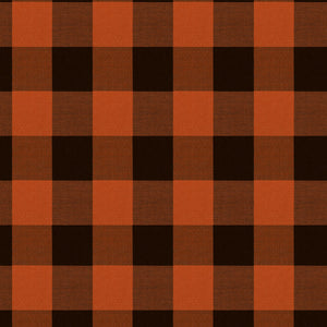 Orange Buffalo Check Paper Table Runner