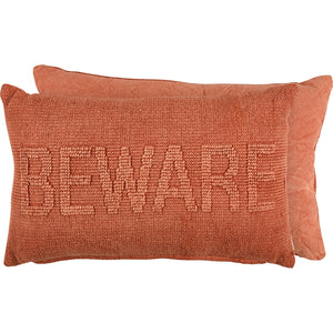 'Beware' Pillow