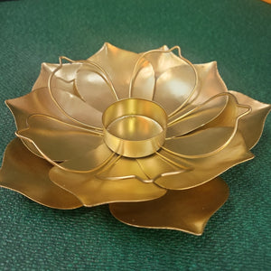 Gold Lotus Votive Holder