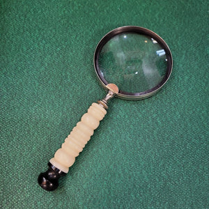 Antique Ivory & Black Magnifying Glass