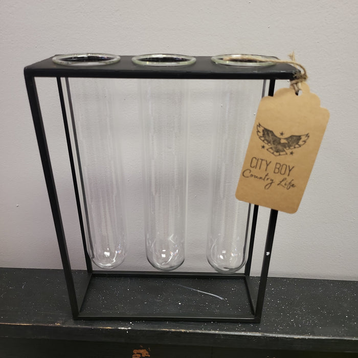 Glass Test Tube Vase Set