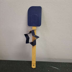 Blue Spatula with Star Cookie Cutter