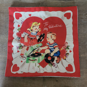 Vintage Valentine Pillow Cover