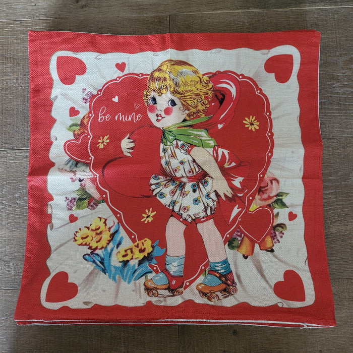 Vintage Valentine Pillow Cover