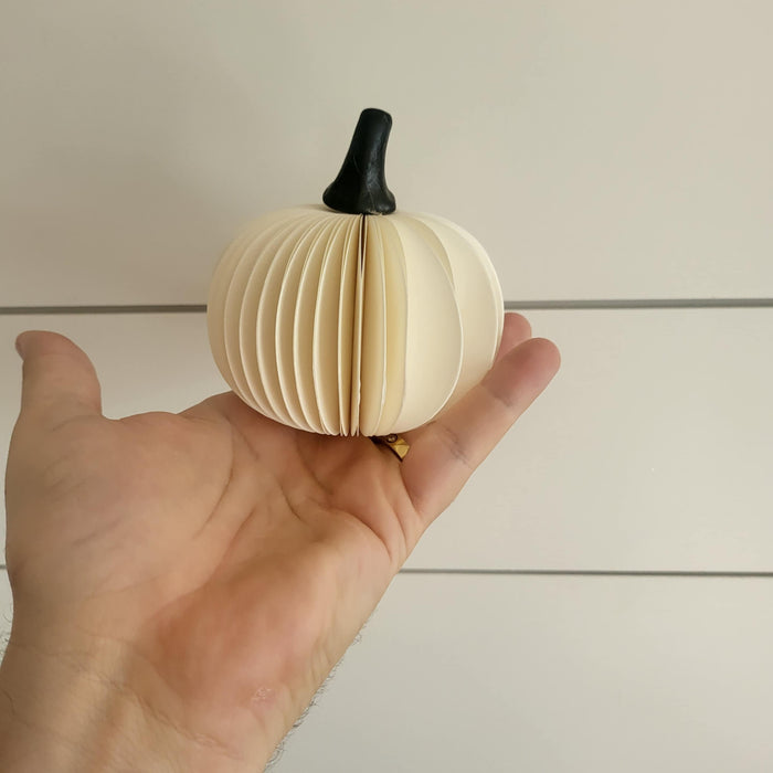 Mini Round White Honeycomb Pumpkin
