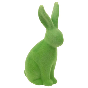 Green Flocked Terracotta Bunny