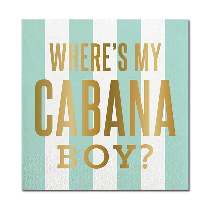 Cabana Boy? - Foil Beverage Napkins