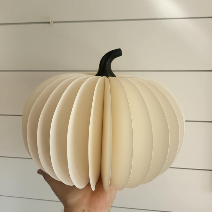Large Round White Honeycomb Pumpkin