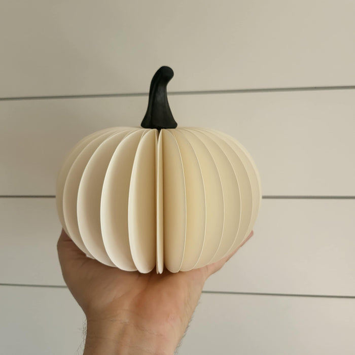 Medium Round White Honeycomb Pumpkin