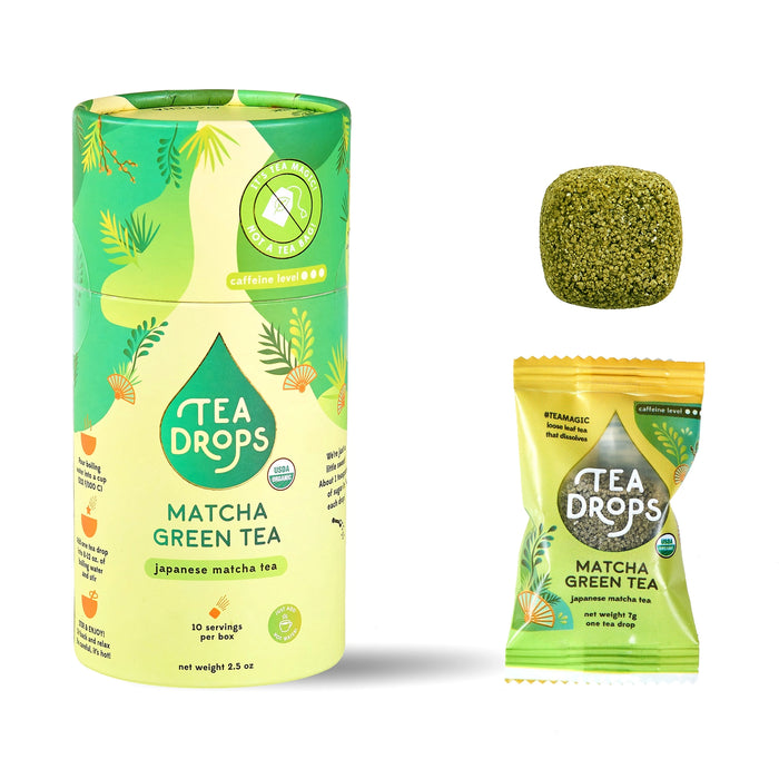 Tea Drops Cylinder - Matcha