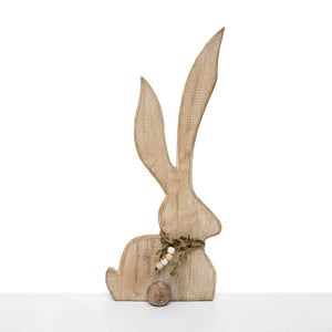 Small Natural Wood Rabbit