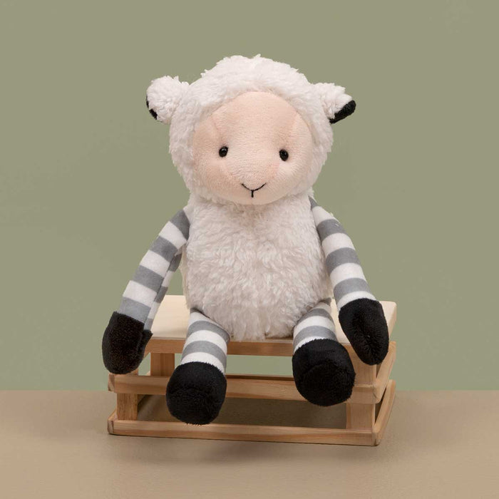 Plush Lamb with Striped Arms