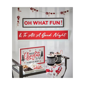 Christmas 'Oh What Fun!' Enamel Sign