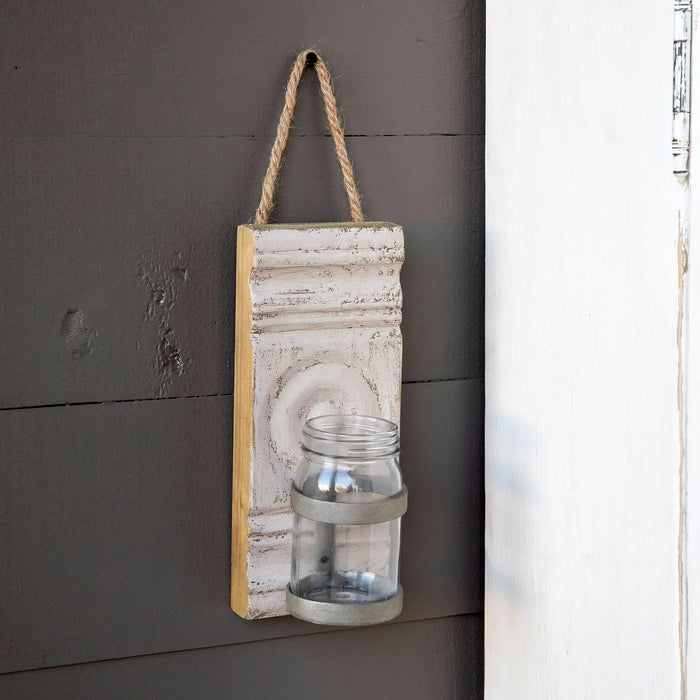 Mason Jar On Molding Trim Board