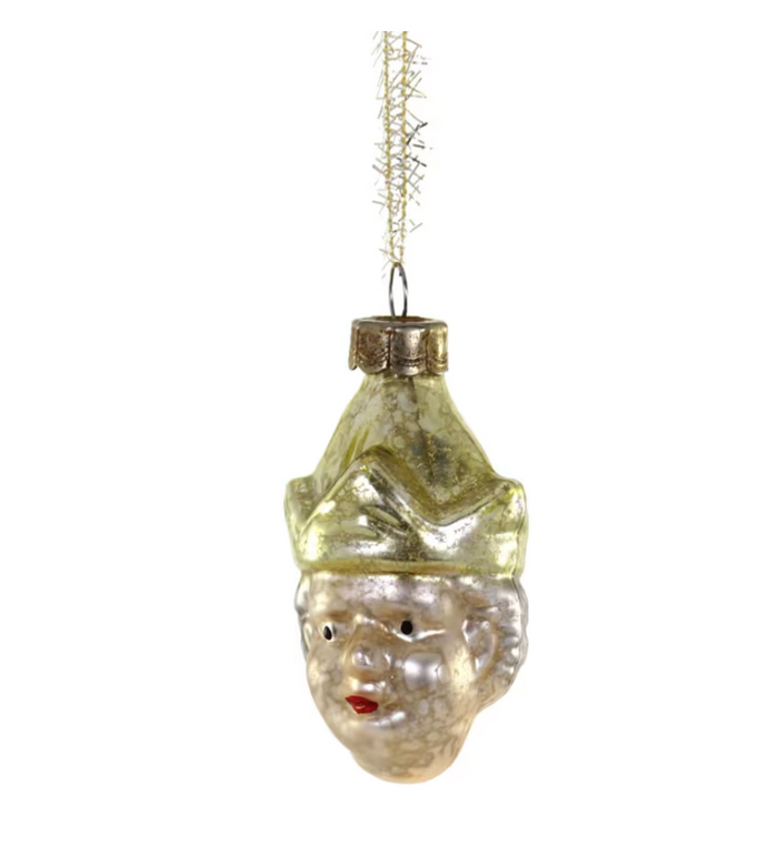 Crowned Fellow Glass Ornament