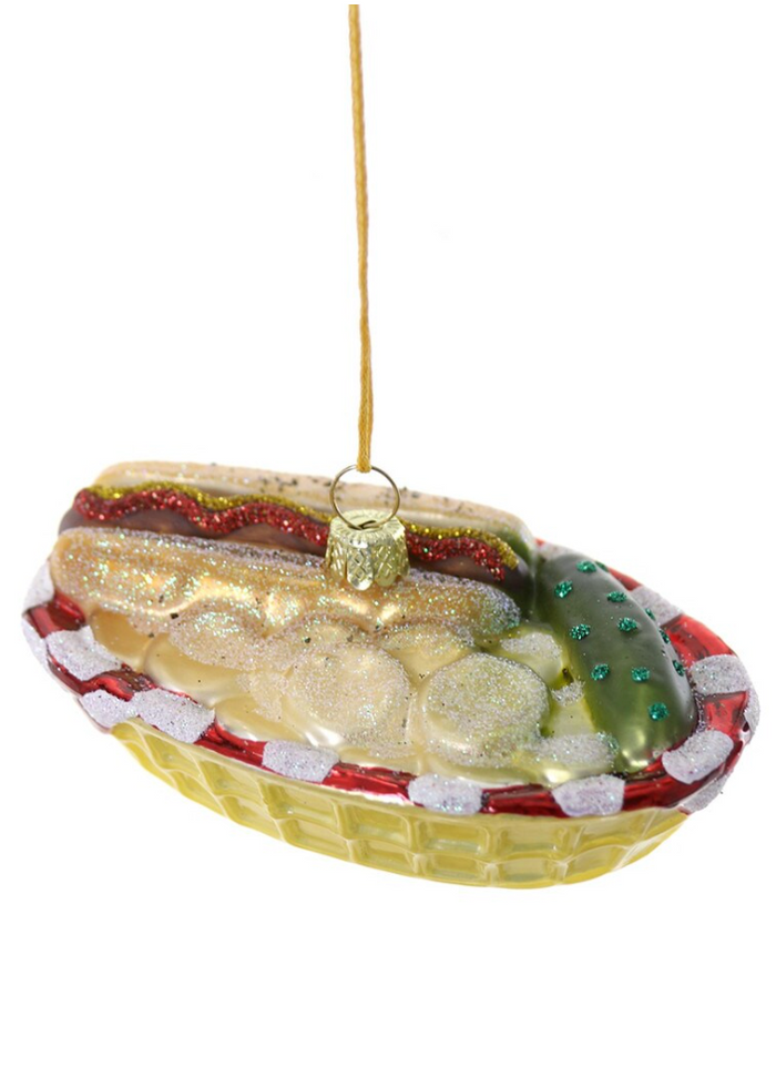 Hot Dog Basket Ornament