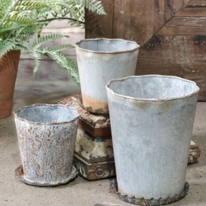 Rustic Tin Planter - Small