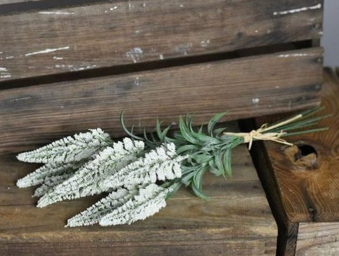 15" Long White Floral