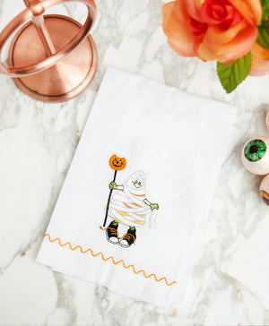 Halloween Candy Corn Mummy Guest Hand Towel