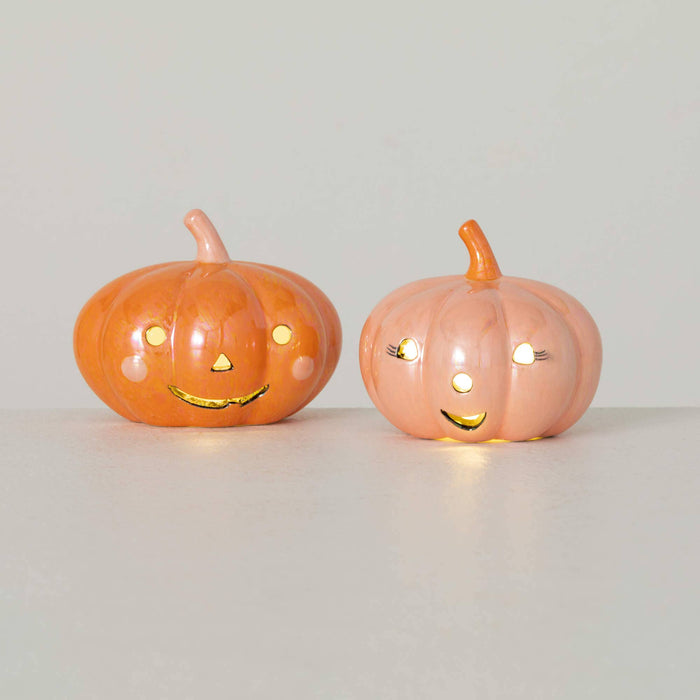 Jack-O'-Lantern LED Set Of 2