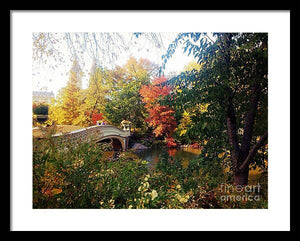 Autumn Bridge - Framed Print