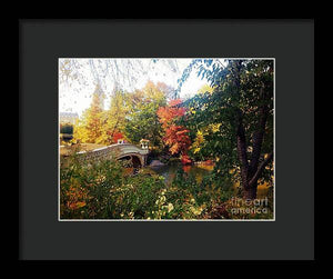 Autumn Bridge - Framed Print