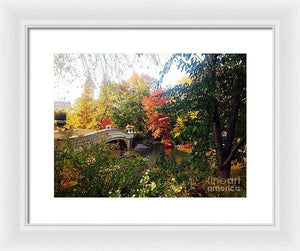 Autumn Bridge - Framed Print