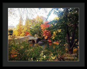 Autumn Bridge - Framed Print