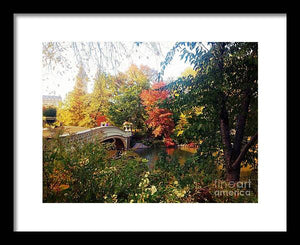 Autumn Bridge - Framed Print