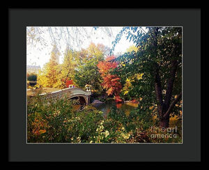 Autumn Bridge - Framed Print