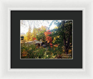 Autumn Bridge - Framed Print