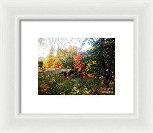 Autumn Bridge - Framed Print