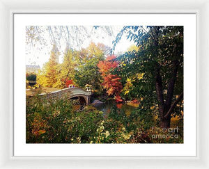 Autumn Bridge - Framed Print