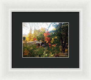 Autumn Bridge - Framed Print