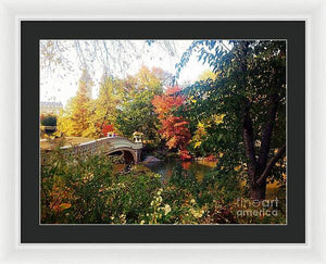 Autumn Bridge - Framed Print