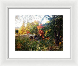 Autumn Bridge - Framed Print