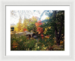 Autumn Bridge - Framed Print