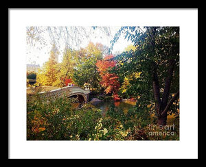 Autumn Bridge - Framed Print