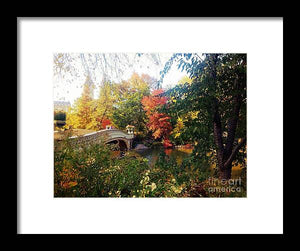 Autumn Bridge - Framed Print