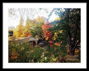 Autumn Bridge - Framed Print