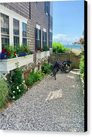 Bicycles and Beach Views - Canvas Print