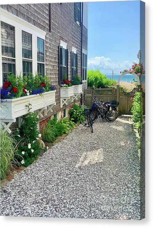 Bicycles and Beach Views - Canvas Print