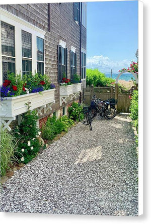 Bicycles and Beach Views - Canvas Print