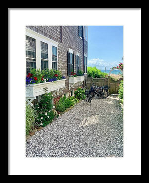 Bicycles and Beach Views - Framed Print