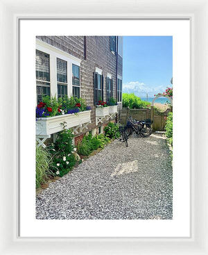 Bicycles and Beach Views - Framed Print