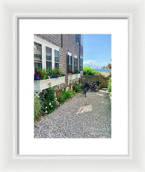 Bicycles and Beach Views - Framed Print