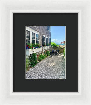 Bicycles and Beach Views - Framed Print