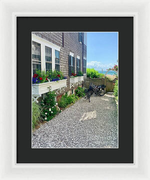 Bicycles and Beach Views - Framed Print