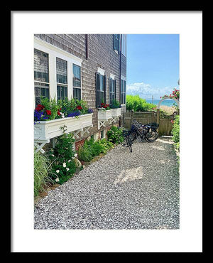 Bicycles and Beach Views - Framed Print